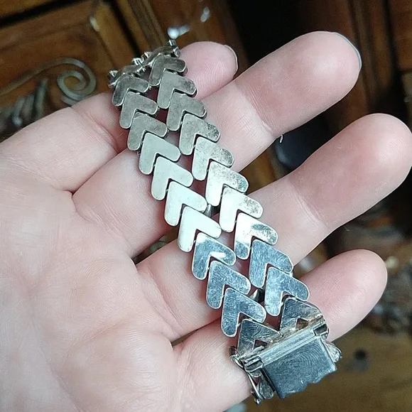 Vintage leaf or vine or leaves style bracelet sterling silver 925